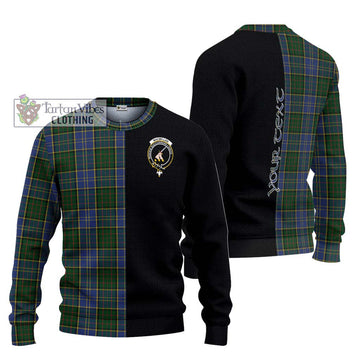 MacMillan Hunting Tartan Ugly Sweater with Family Crest and Half Of Me Style