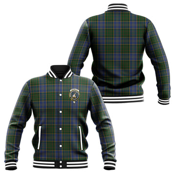 MacMillan Hunting Tartan Baseball Jacket with Family Crest