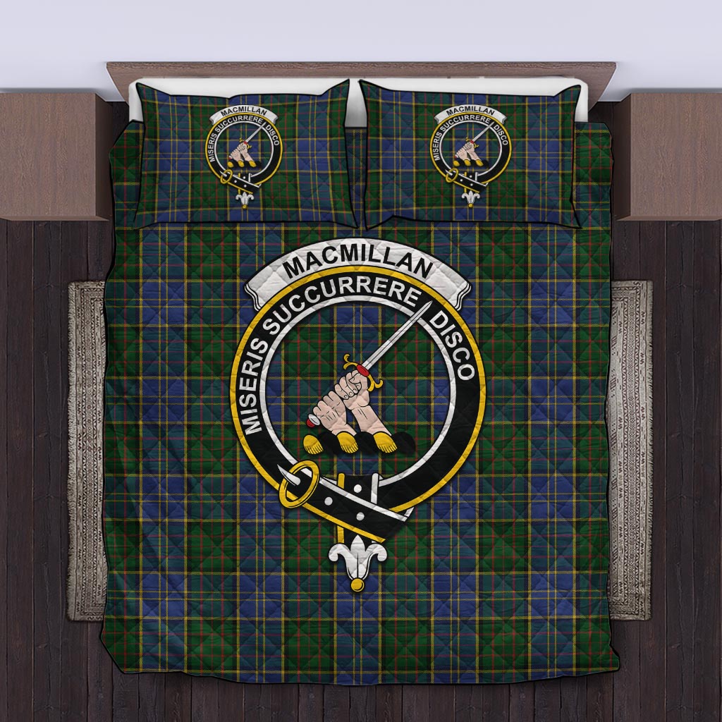 MacMillan Hunting Tartan Quilt Bed Set with Family Crest Twin - Tartan Vibes Clothing