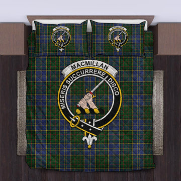 MacMillan Hunting Tartan Quilt Bed Set with Family Crest