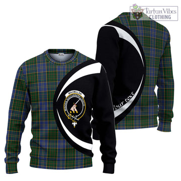 MacMillan Hunting Tartan Ugly Sweater with Family Crest Circle Style