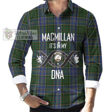 MacMillan Hunting Tartan Long Sleeve Button Shirt with Family Crest DNA In Me Style