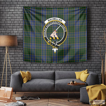 MacMillan Hunting Tartan Tapestry Wall Hanging and Home Decor for Room with Family Crest