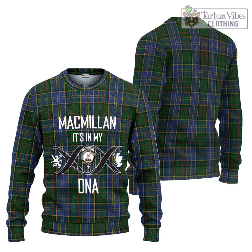 MacMillan Hunting Tartan Knitted Sweater with Family Crest DNA In Me Style Unisex - Tartanvibesclothing Shop