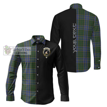 MacMillan Hunting Tartan Long Sleeve Button Shirt with Family Crest and Half Of Me Style