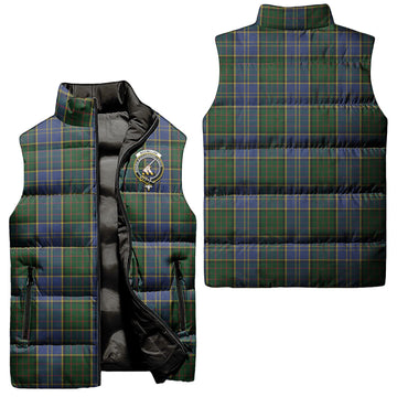 MacMillan Hunting Tartan Sleeveless Puffer Jacket with Family Crest