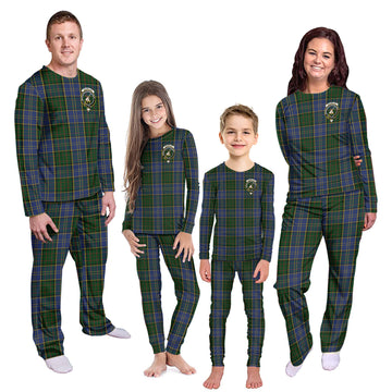 MacMillan Hunting Tartan Pajamas Family Set with Family Crest