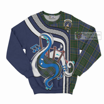 MacMillan Hunting Tartan Sweatshirt with Epic Bagpipe Style