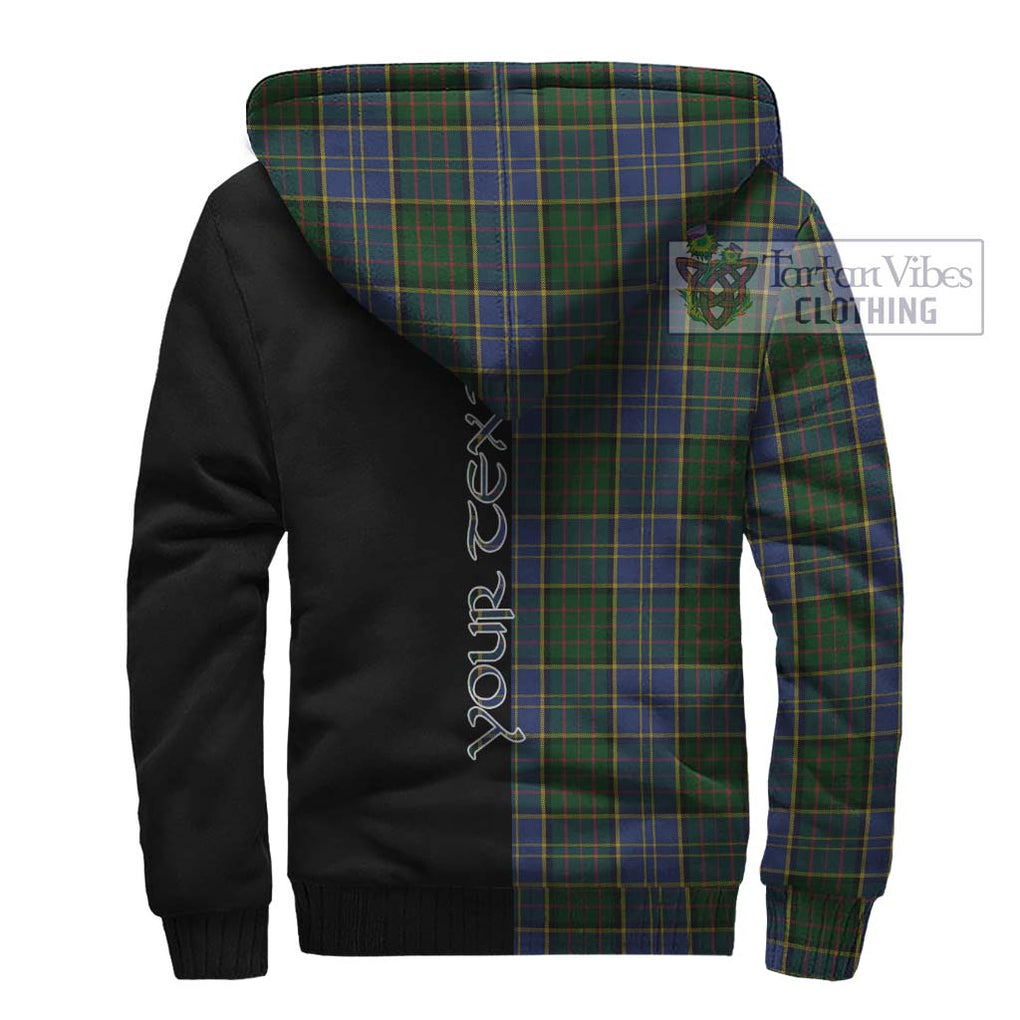 MacMillan Hunting Tartan Sherpa Hoodie with Family Crest and Half Of Me Style - Tartanvibesclothing Shop