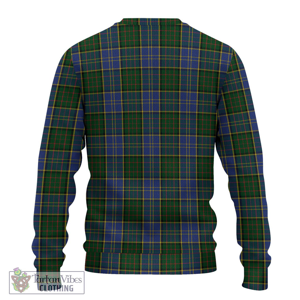 MacMillan Hunting Tartan Knitted Sweater with Family Crest DNA In Me Style - Tartanvibesclothing Shop