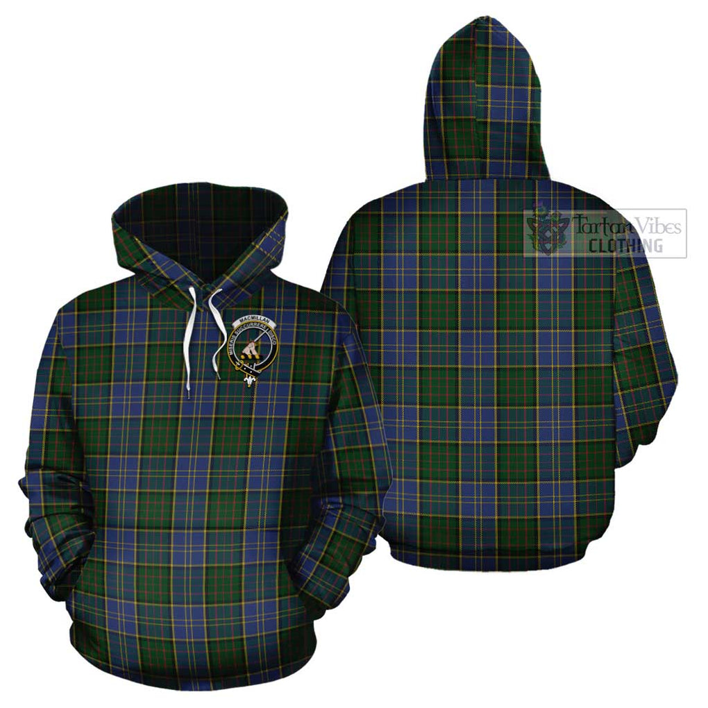 MacMillan Hunting Tartan Cotton Hoodie with Family Crest Pullover Hoodie - Tartan Vibes Clothing