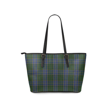 MacMillan Hunting Tartan Leather Tote Bag