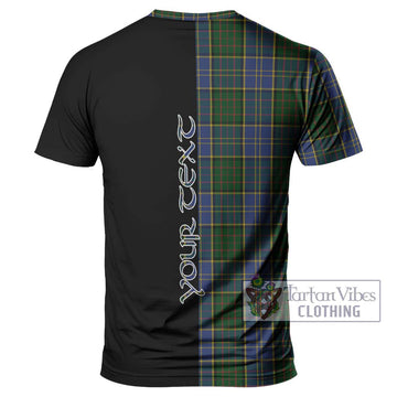 MacMillan Hunting Tartan T-Shirt with Family Crest and Half Of Me Style