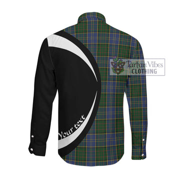 MacMillan Hunting Tartan Long Sleeve Button Up with Family Crest Circle Style