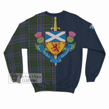 MacMillan Hunting Tartan Sweatshirt Alba with Scottish Lion Royal Arm Half Style