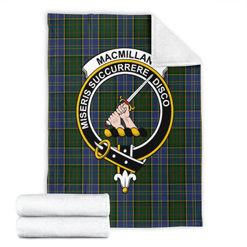 MacMillan Hunting Tartan Blanket with Family Crest