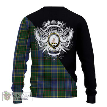 MacMillan Hunting Tartan Ugly Sweater with Family Crest and Military Logo Style