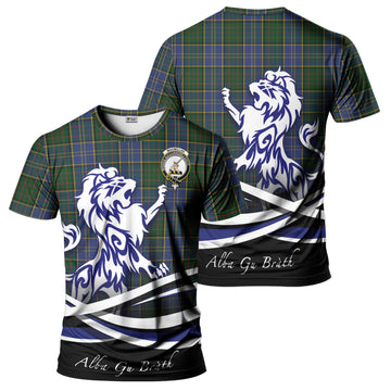 MacMillan Hunting Tartan T-Shirt with Alba Gu Brath Regal Lion Emblem