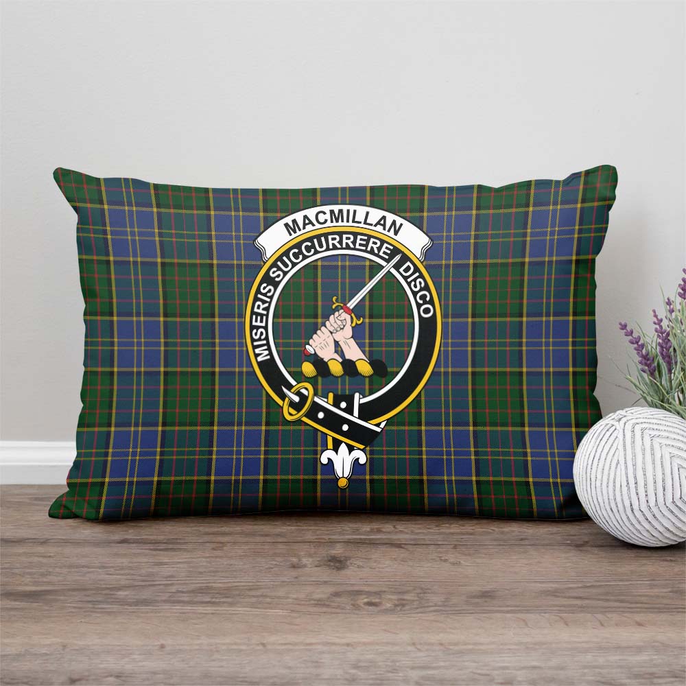 MacMillan Hunting Tartan Pillow Cover with Family Crest Rectangle Pillow Cover - Tartanvibesclothing