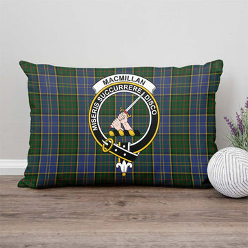 MacMillan Hunting Tartan Pillow Cover with Family Crest