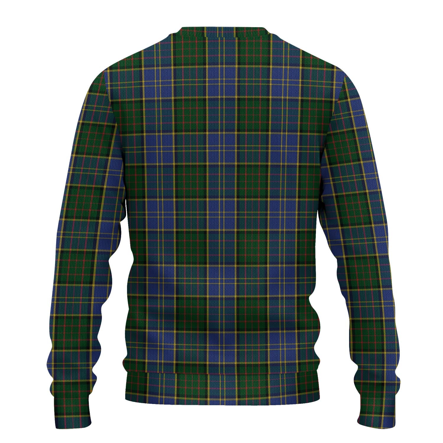 MacMillan Hunting Tartan Knitted Sweater with Family Crest - Tartanvibesclothing