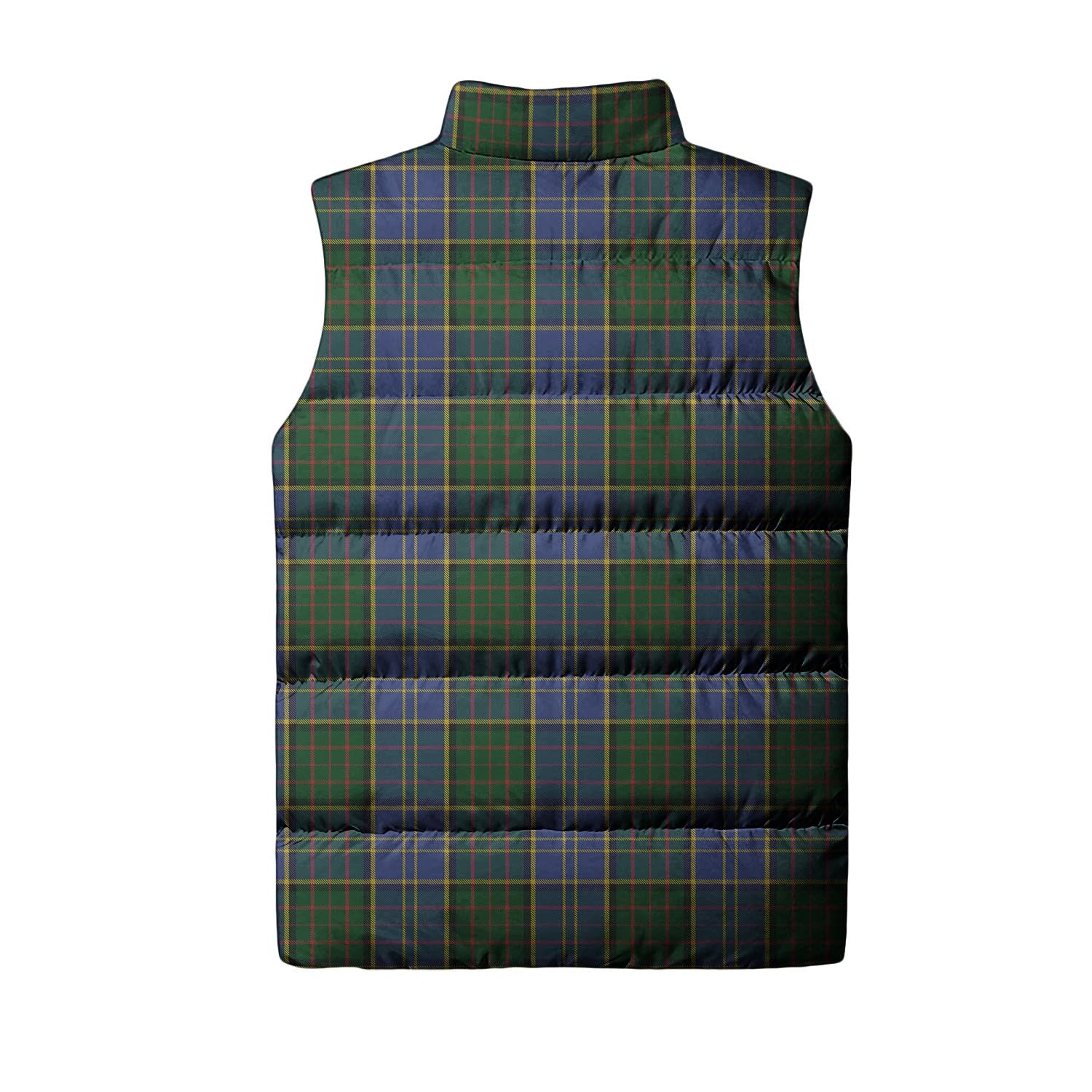 MacMillan Hunting Tartan Sleeveless Puffer Jacket with Family Crest - Tartanvibesclothing