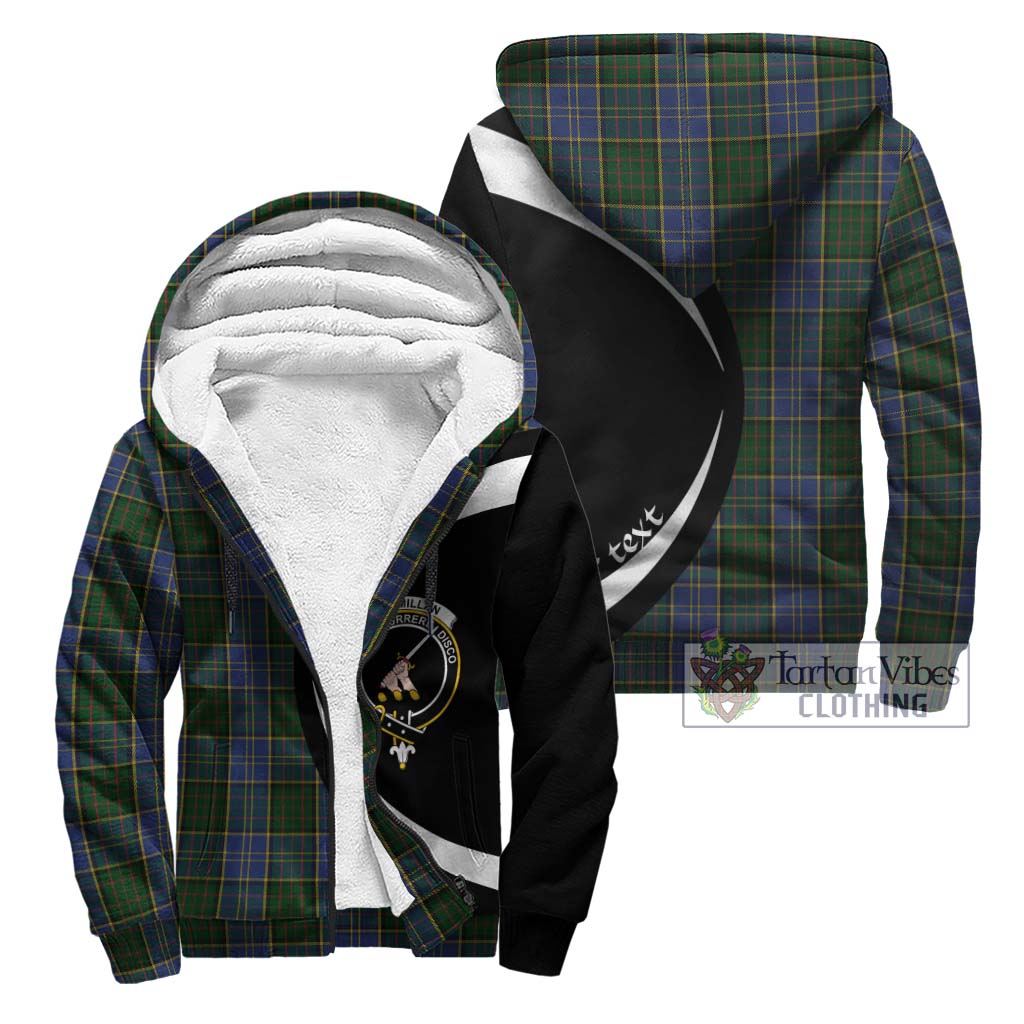 MacMillan Hunting Tartan Sherpa Hoodie with Family Crest Circle Style Unisex - Tartan Vibes Clothing