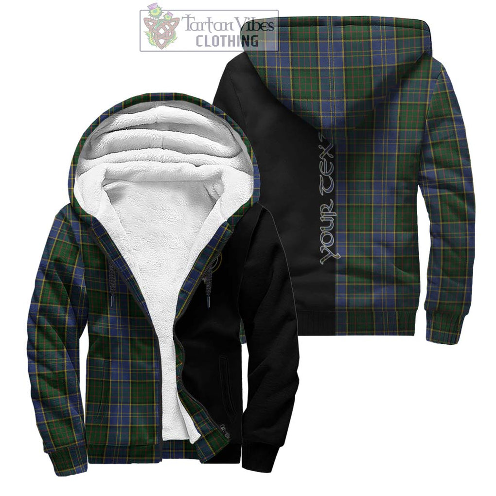 MacMillan Hunting Tartan Sherpa Hoodie with Family Crest and Half Of Me Style Unisex - Tartanvibesclothing Shop