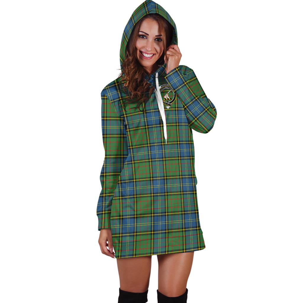 MacMillan Hunting Ancient Tartan Hoodie Dress with Family Crest - Tartan Vibes Clothing