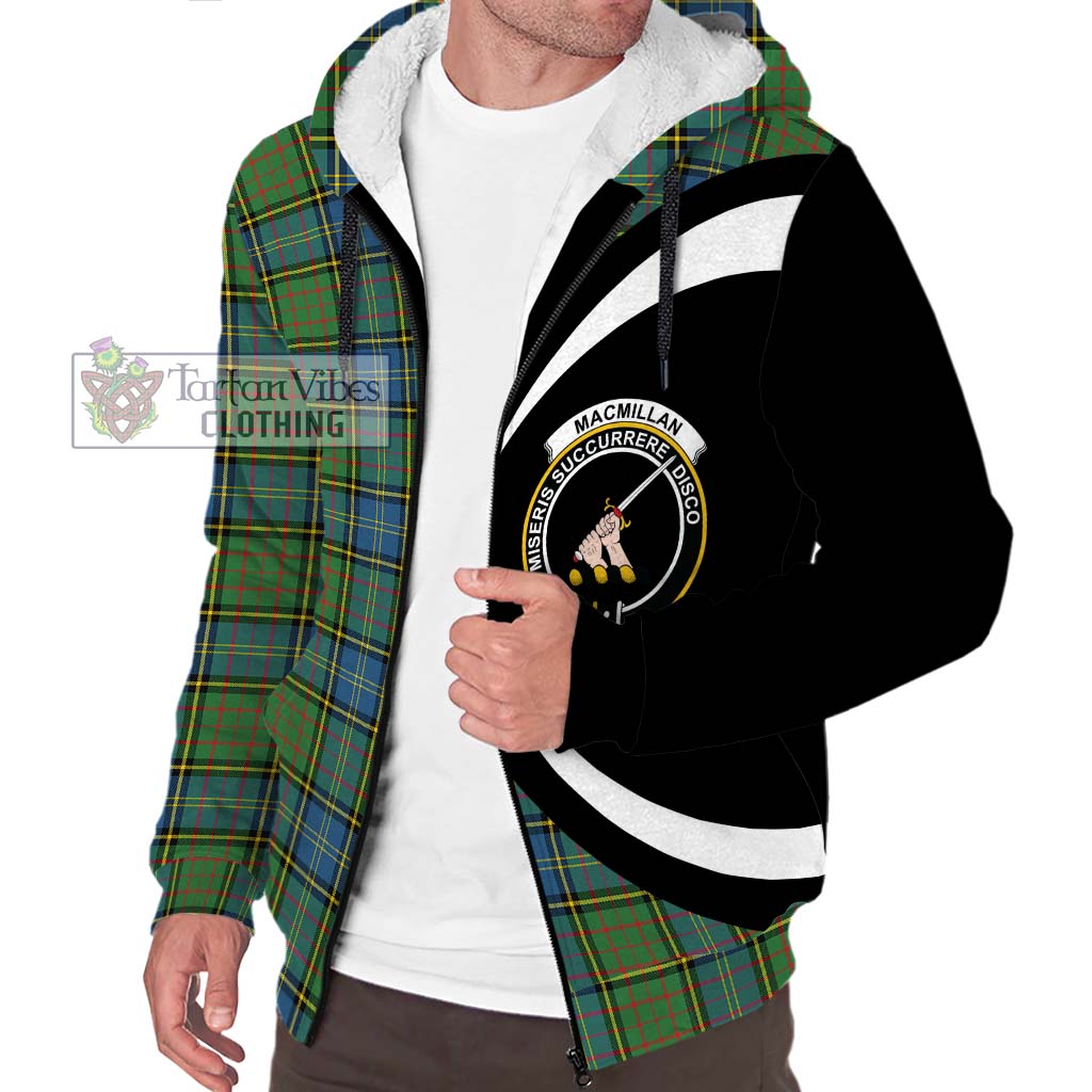 MacMillan Hunting Ancient Tartan Sherpa Hoodie with Family Crest Circle Style Unisex S - Tartan Vibes Clothing