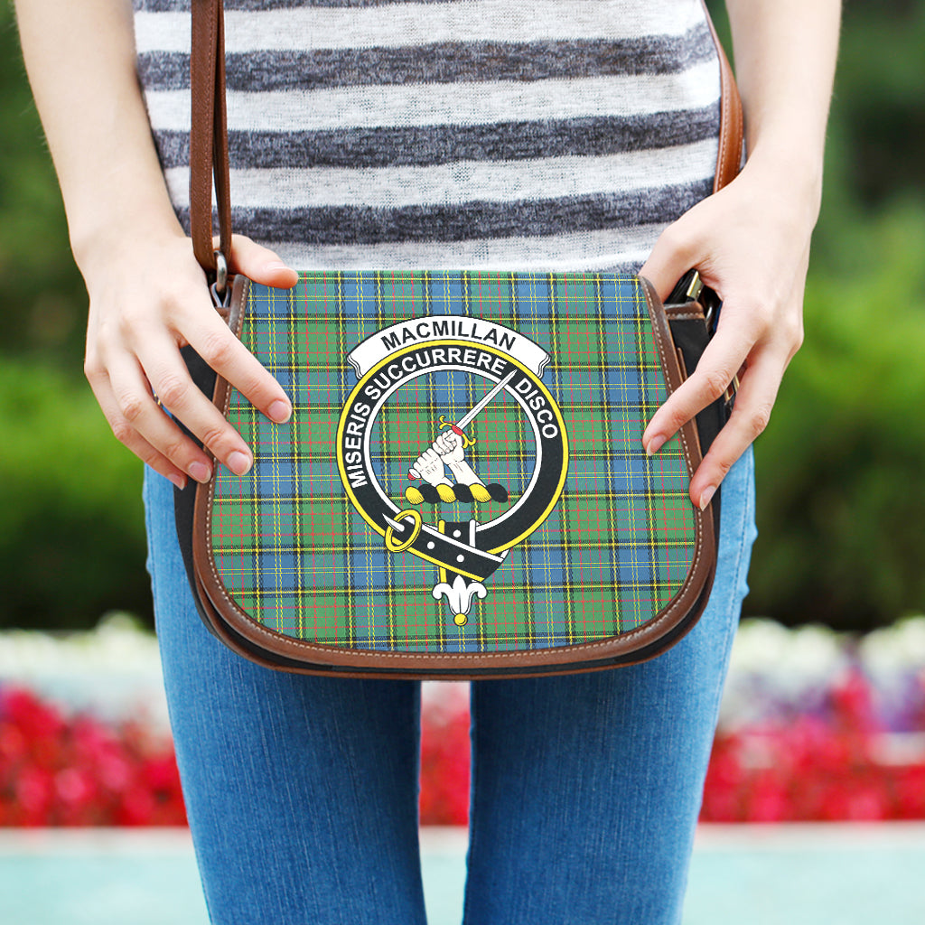 MacMillan Hunting Ancient Tartan Saddle Bag with Family Crest One Size - Tartan Vibes Clothing