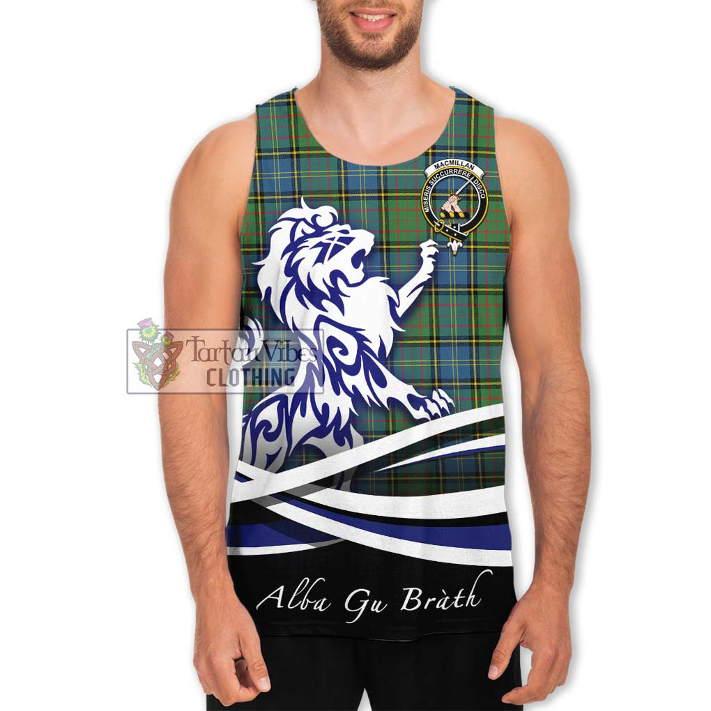 MacMillan Hunting Ancient Tartan Men's Tank Top with Alba Gu Brath Regal Lion Emblem Men - Tartanvibesclothing Shop