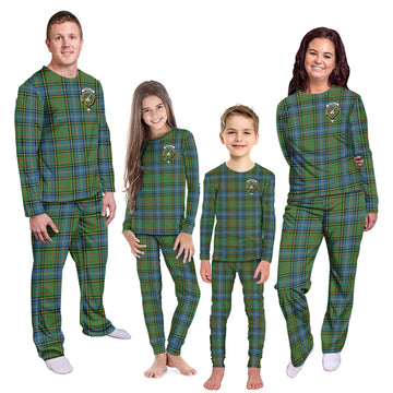 MacMillan Hunting Ancient Tartan Pajamas Family Set with Family Crest