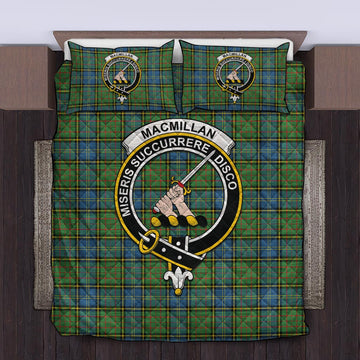 MacMillan Hunting Ancient Tartan Quilt Bed Set with Family Crest