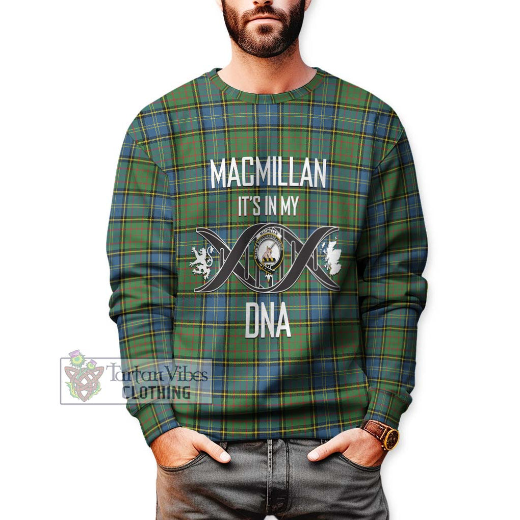 MacMillan Hunting Ancient Tartan Sweatshirt with Family Crest DNA In Me Style Unisex - Tartanvibesclothing Shop