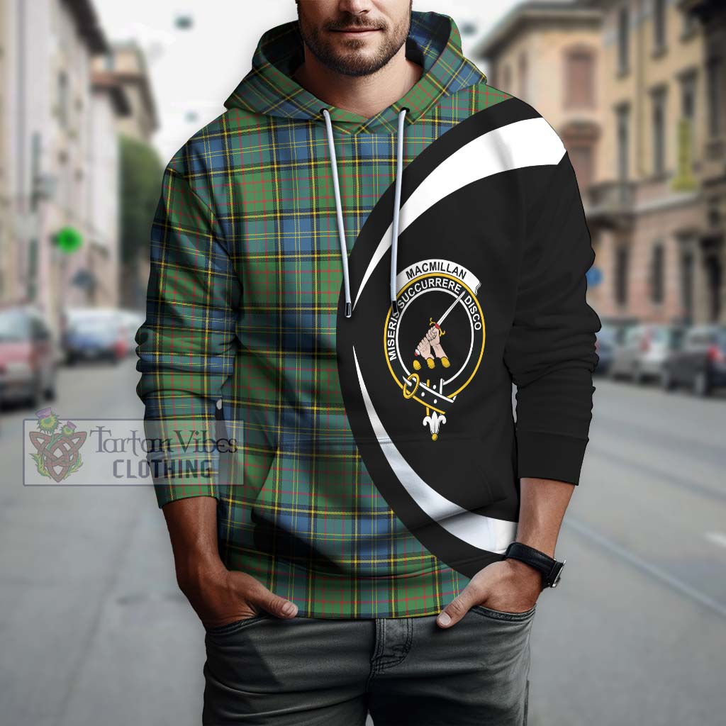 MacMillan Hunting Ancient Tartan Hoodie with Family Crest Circle Style Zip Hoodie - Tartan Vibes Clothing