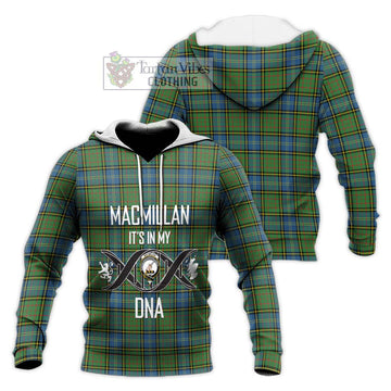 MacMillan Hunting Ancient Tartan Knitted Hoodie with Family Crest DNA In Me Style