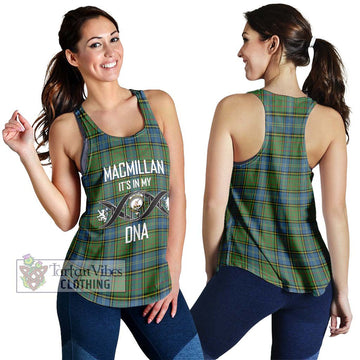 MacMillan Hunting Ancient Tartan Women's Racerback Tanks with Family Crest DNA In Me Style