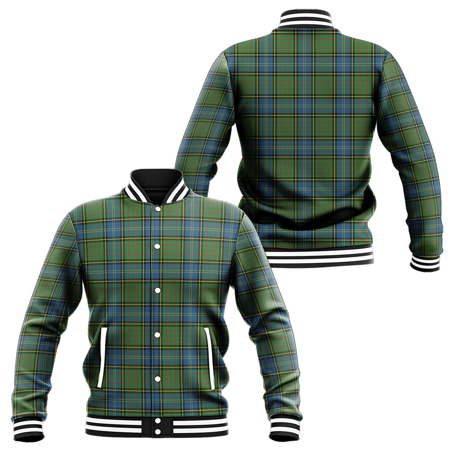 MacMillan Hunting Ancient Tartan Baseball Jacket Unisex - Tartan Vibes Clothing