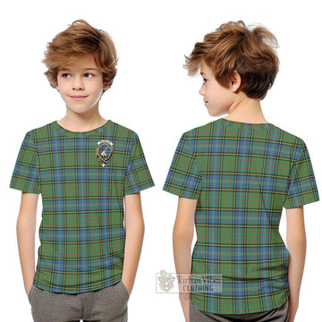 MacMillan Hunting Ancient Tartan Kid T-Shirt with Family Crest