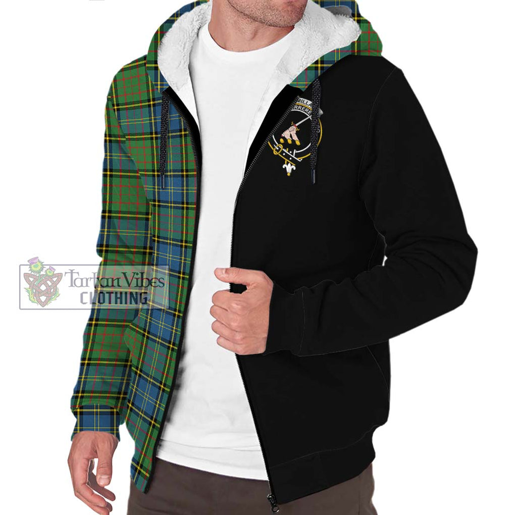 MacMillan Hunting Ancient Tartan Sherpa Hoodie with Family Crest and Half Of Me Style Unisex S - Tartanvibesclothing Shop