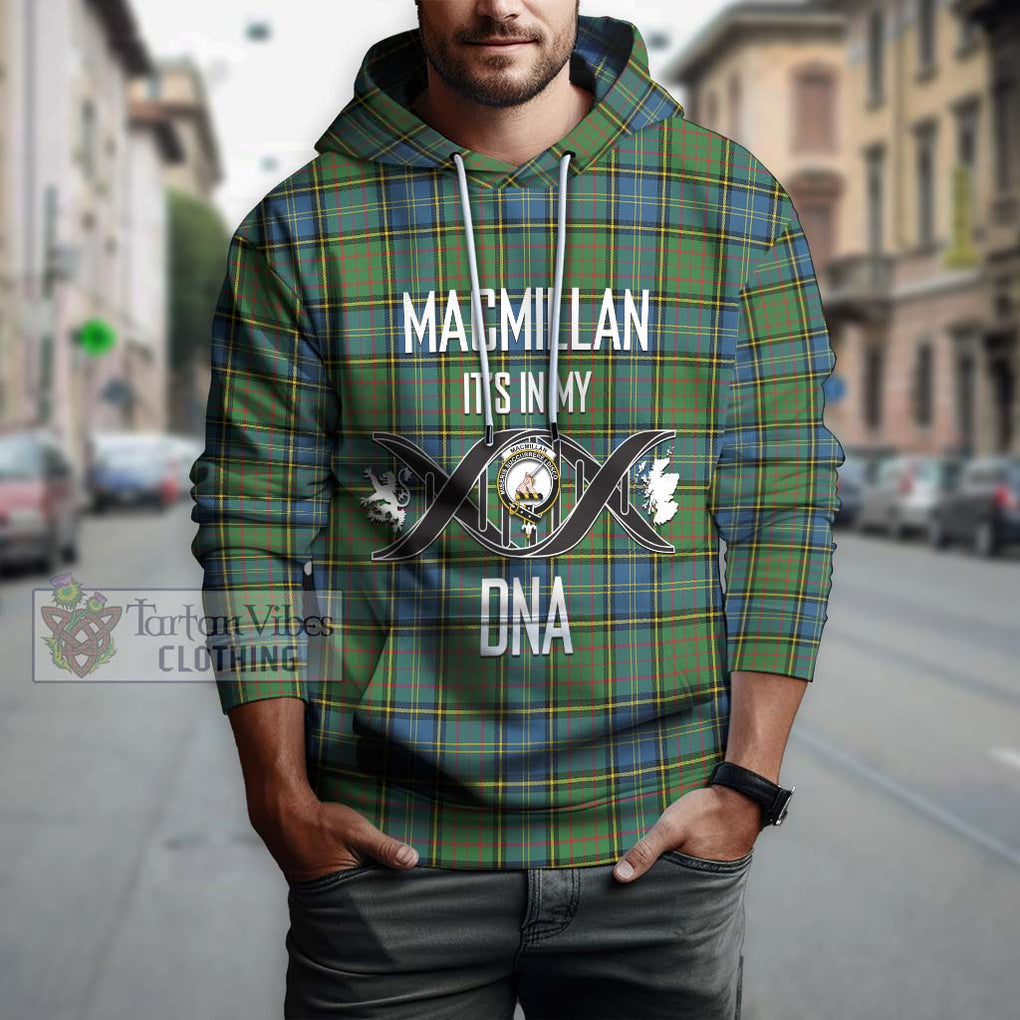 MacMillan Hunting Ancient Tartan Hoodie with Family Crest DNA In Me Style Pullover Hoodie - Tartanvibesclothing Shop