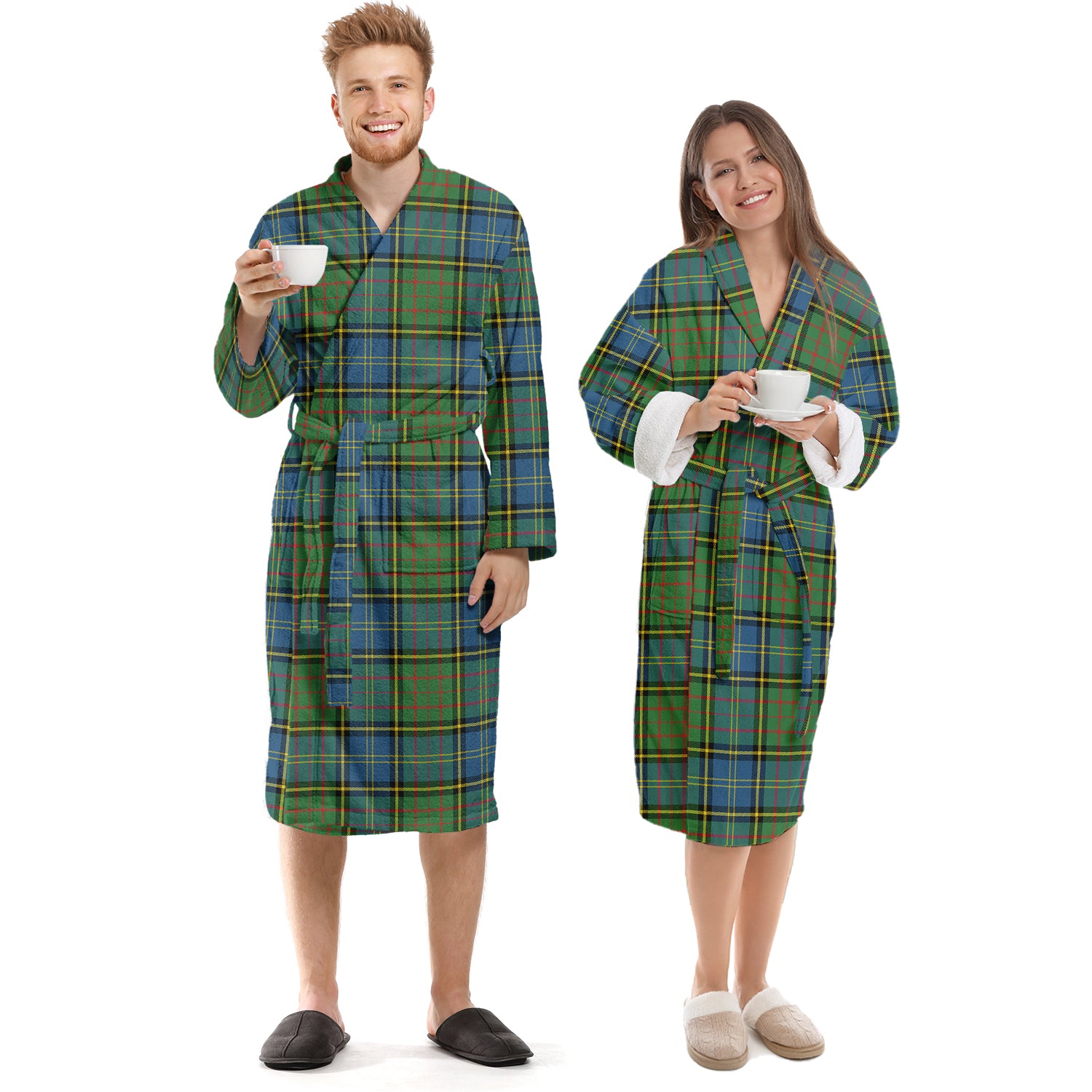 MacMillan Hunting Ancient Tartan Bathrobe Unisex S - Tartan Vibes Clothing