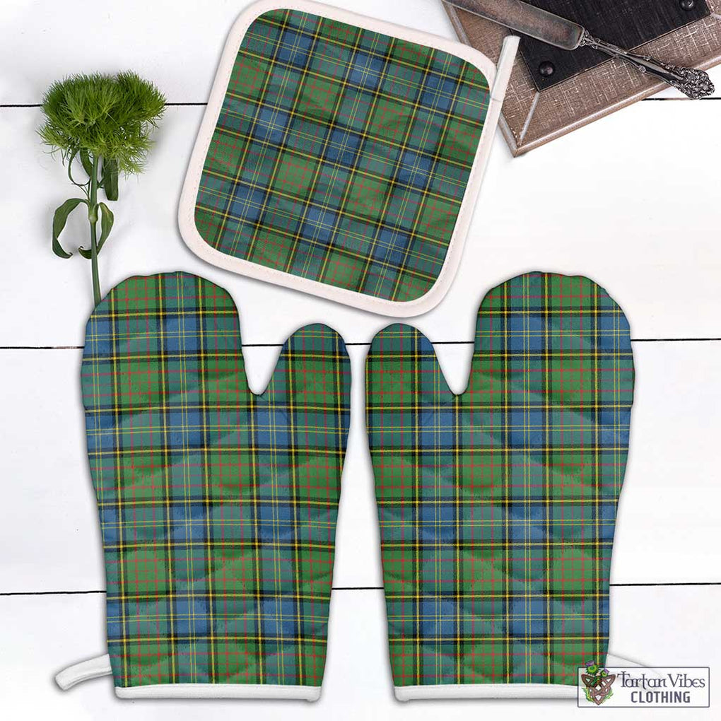 MacMillan Hunting Ancient Tartan Combo Oven Mitt & Pot-Holder Combo 1 Oven Mitt & 1 Pot-Holder White - Tartan Vibes Clothing