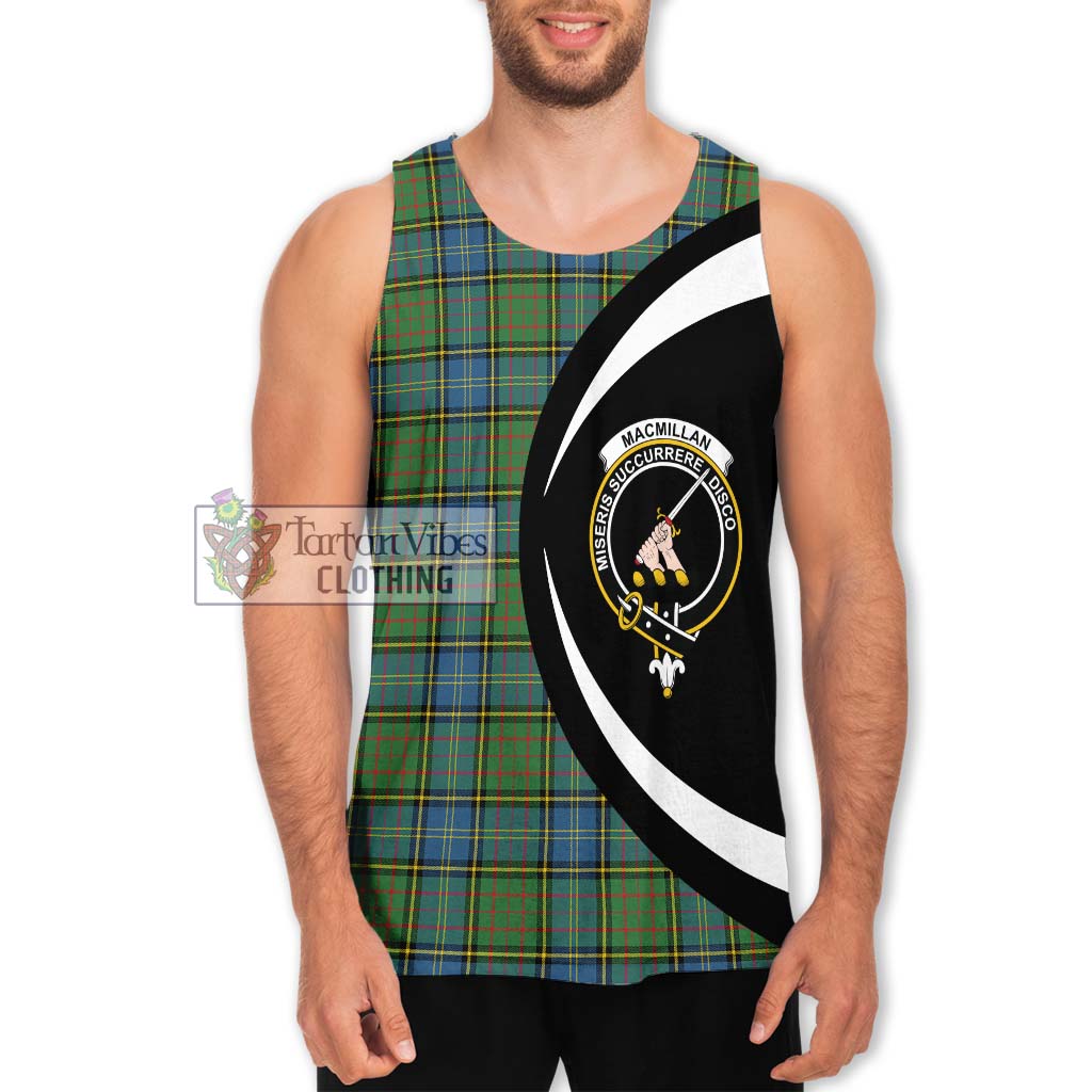 MacMillan Hunting Ancient Tartan Men's Tank Top with Family Crest Circle Style Men - Tartan Vibes Clothing