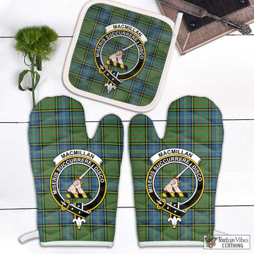 MacMillan Hunting Ancient Tartan Combo Oven Mitt & Pot-Holder with Family Crest