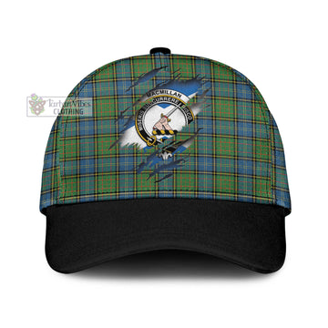 MacMillan Hunting Ancient Tartan Classic Cap with Family Crest In Me Style