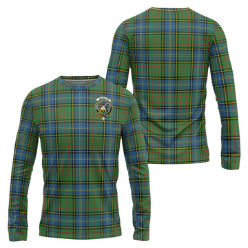 MacMillan Hunting Ancient Tartan Long Sleeve T-Shirt with Family Crest