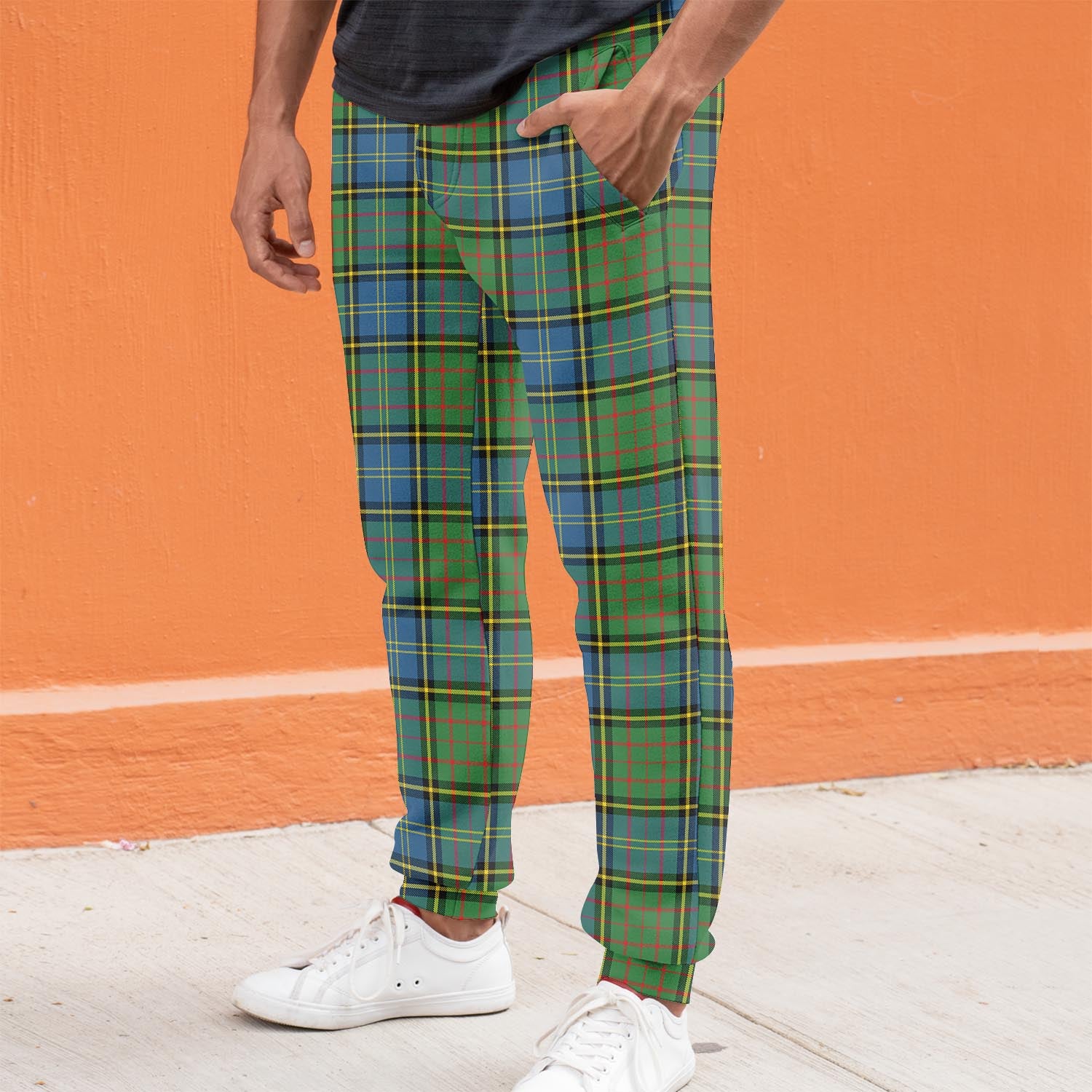 MacMillan Hunting Ancient Tartan Joggers Pants S - Tartan Vibes Clothing