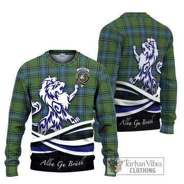 MacMillan Hunting Ancient Tartan Ugly Sweater with Alba Gu Brath Regal Lion Emblem